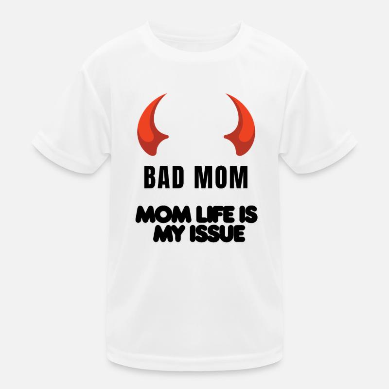 Rote Hörner Silhouette Kinder Funktions-T-Shirt