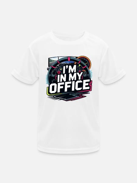 I'm in my office - Kids Functional T-Shirt - white - Front