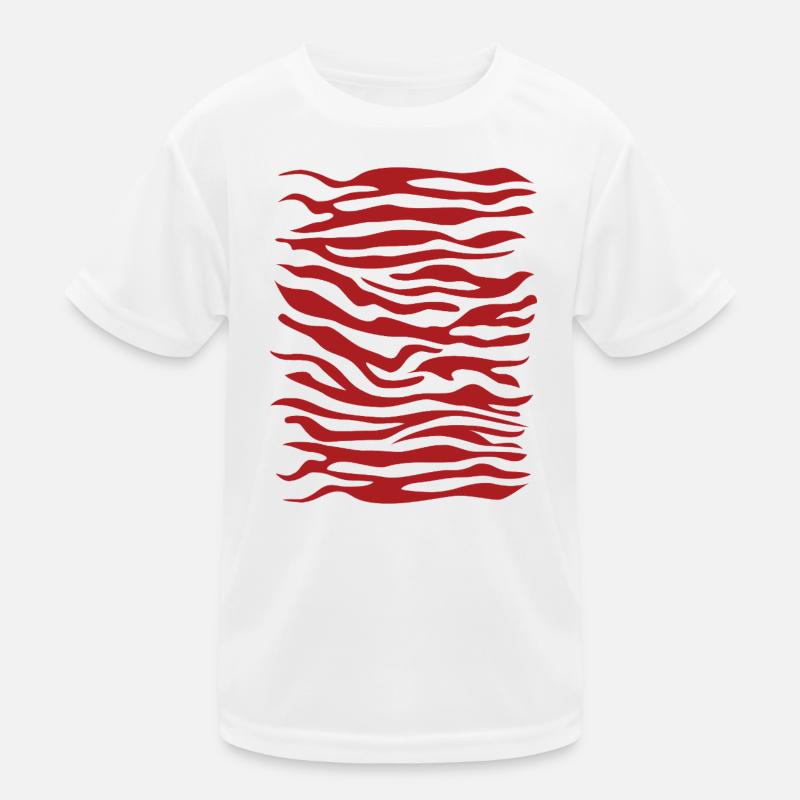 Zebra Muster rot Kinder Funktions-T-Shirt
