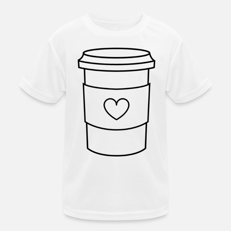 Kaffeetasse Kinder Funktions-T-Shirt