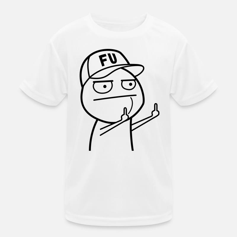 FU Meme mit Basecap (Farbe änderbar) Kinder Funktions-T-Shirt