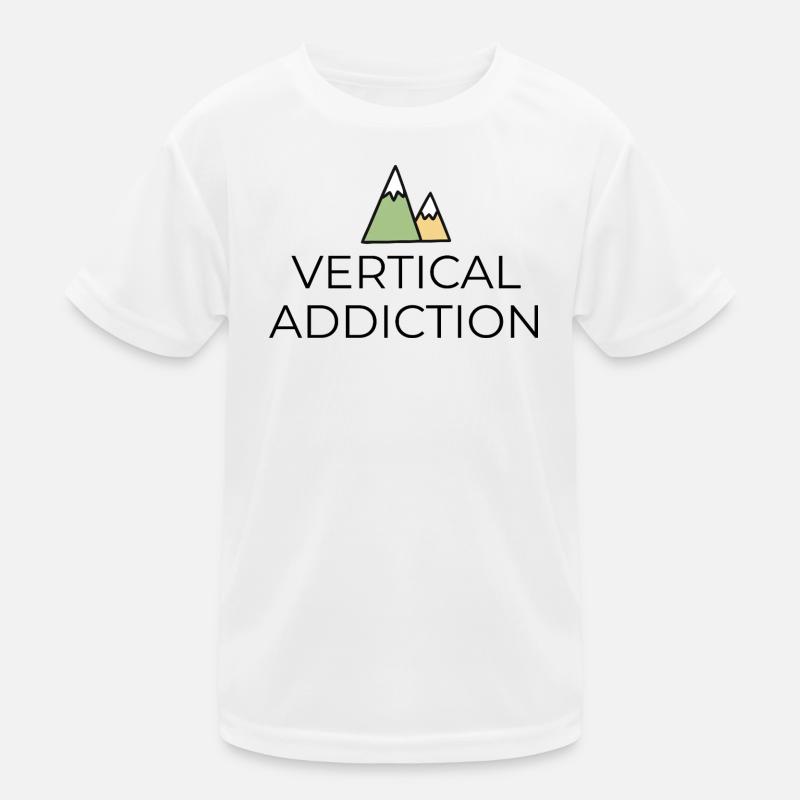 Vertical Addiction - Design mit Bergspitzen Kinder Funktions-T-Shirt