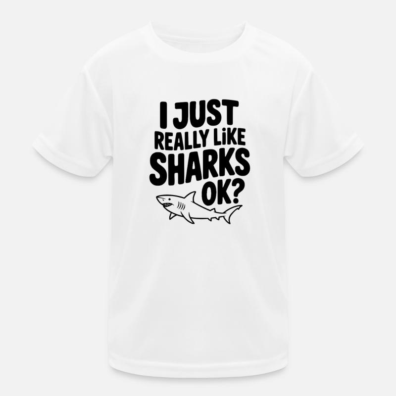 Ich mag Haie einfach wirklich, okay? Kinder Funktions-T-Shirt