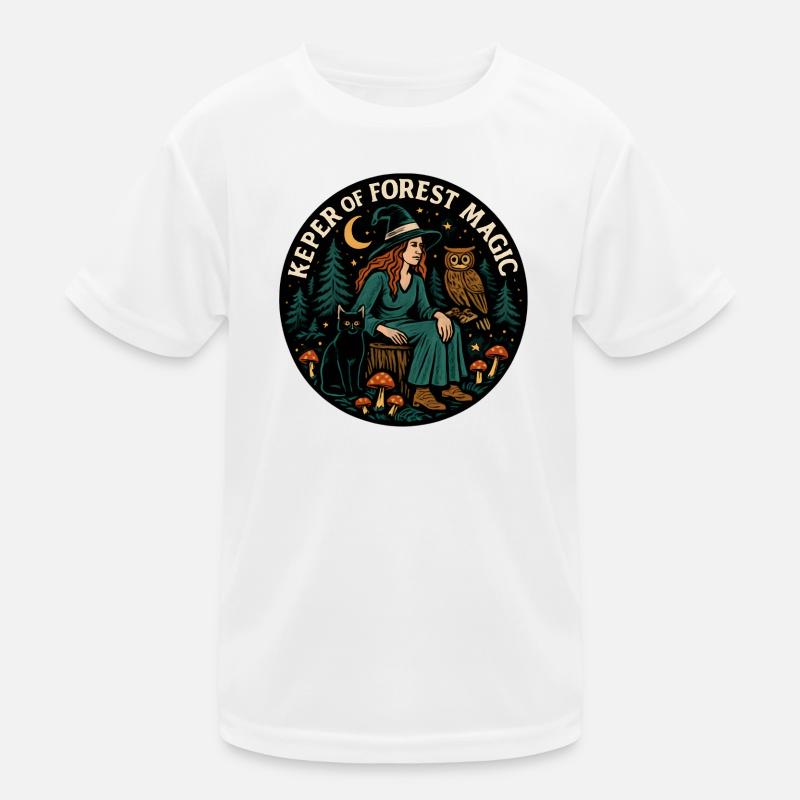 Waldzauber Waldhexe Patch Kinder Funktions-T-Shirt