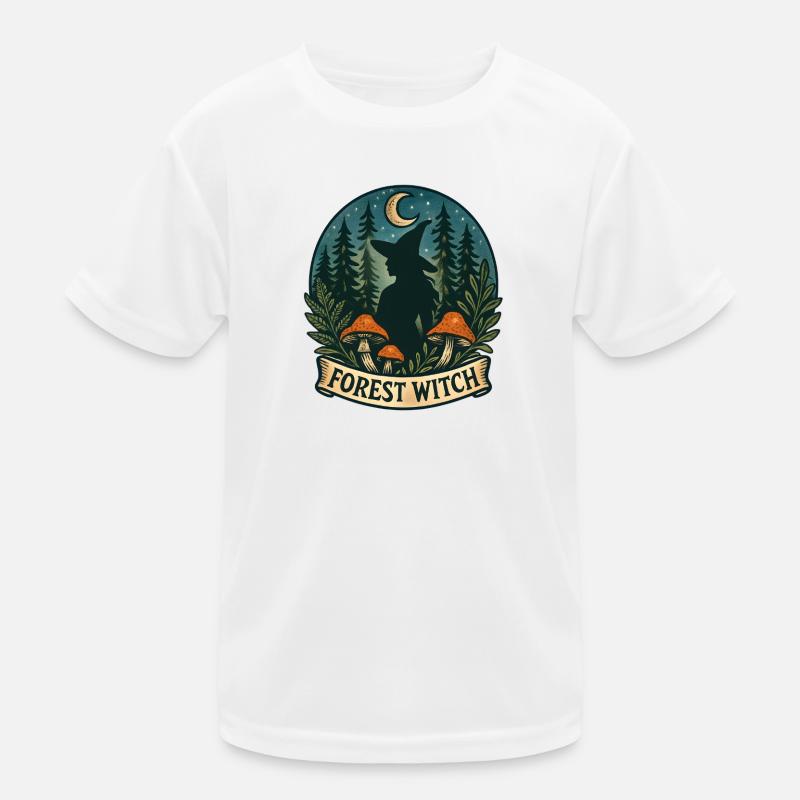 Forest Witch in the Moonlight Kids Functional T-Shirt
