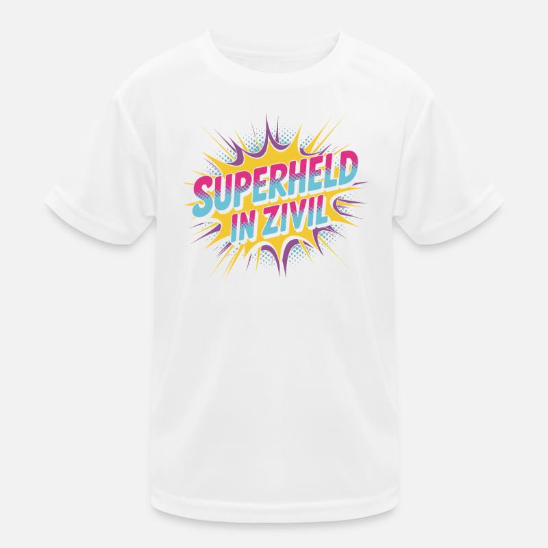 Superheld In Zivil Superhero Superhelden Kostüm Kinder Funktions-T-Shirt