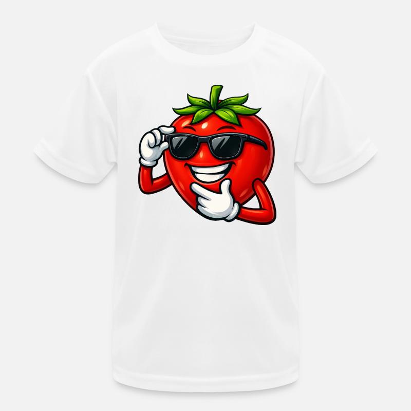 Coole Cartoon Tomate Comic Gemüse Spaß Kinder Funktions-T-Shirt