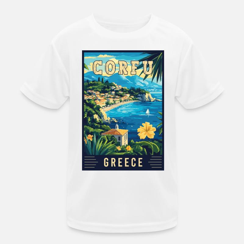 Découvrez le charme de l’île de Corfou en Grèce T-shirt sport Enfant