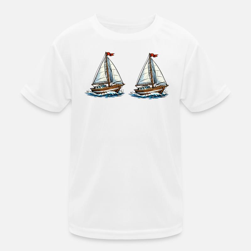 Segelschiffe auf Wellen Kinder Funktions-T-Shirt