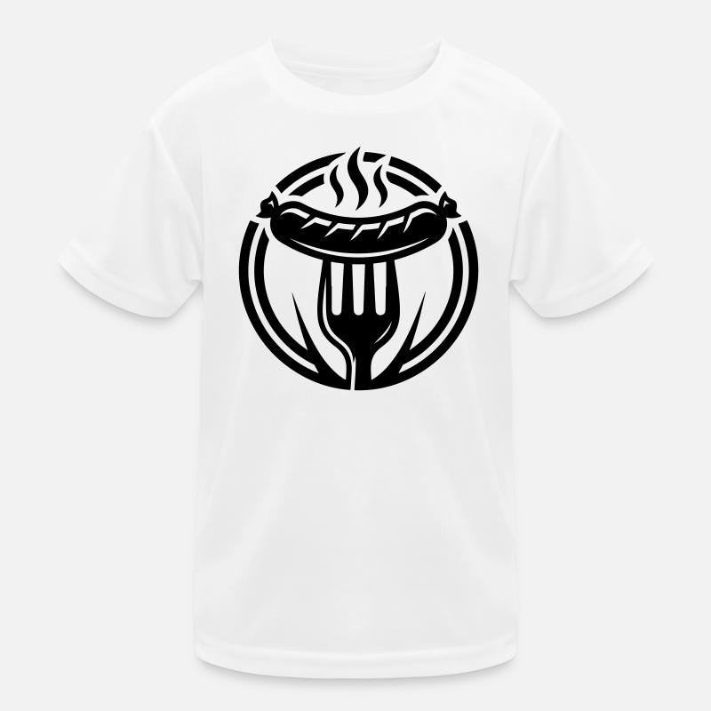 Wurst Bratwurst Symbol Kinder Funktions-T-Shirt