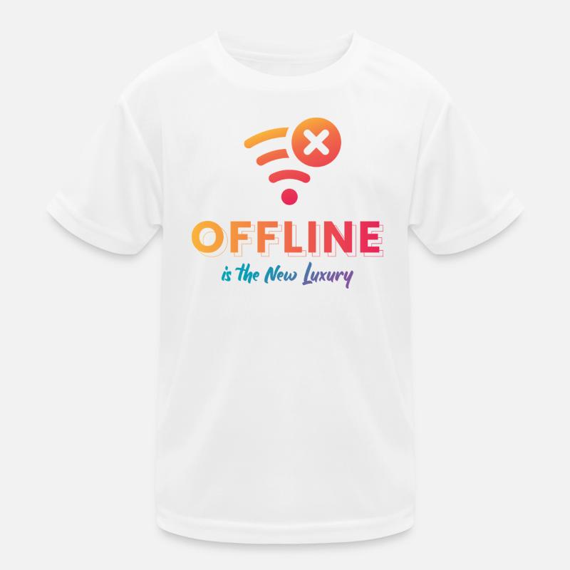 Offline ist der neue Luxus - Kinder Funktions-T-Shirt - Weiß