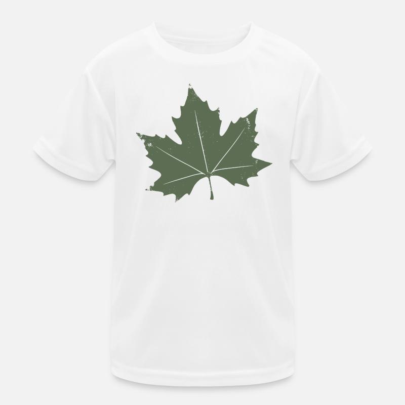 Feuille d’érable verte T-shirt sport Enfant