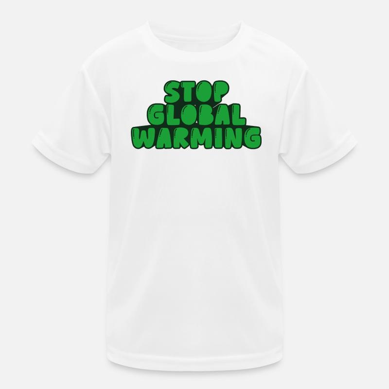 stop global warming Kids Functional T-Shirt