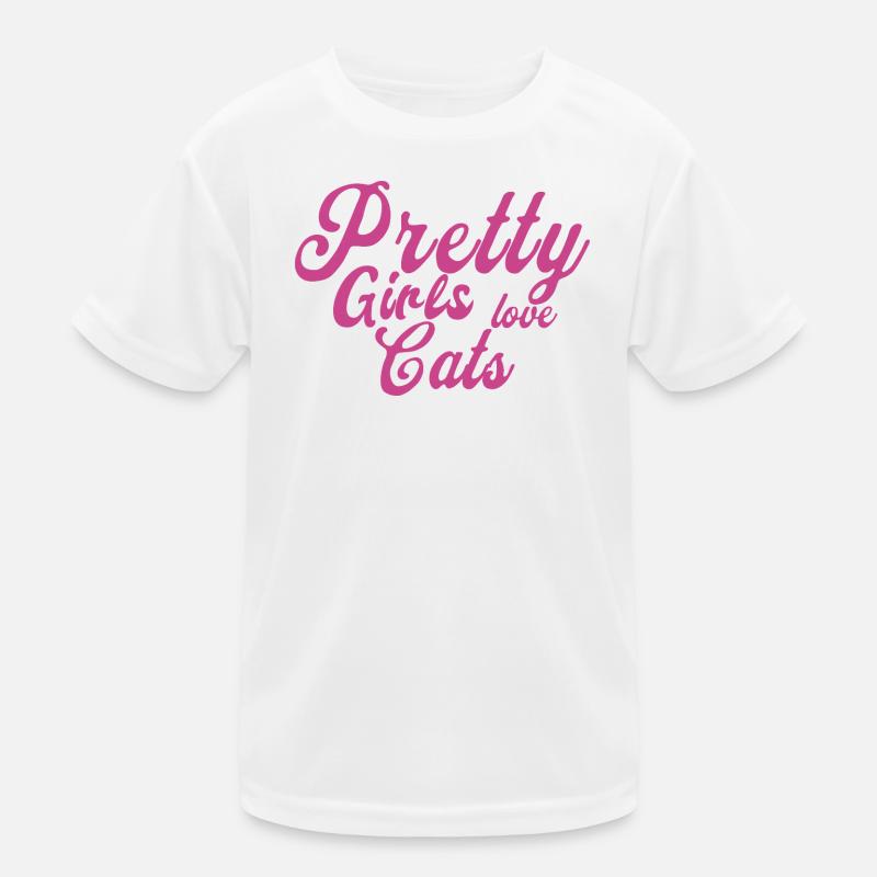 Chat rose : Expression d’amour T-shirt sport Enfant