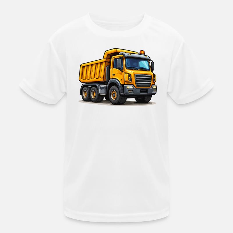Baufahrzeug Kipplaster Kinder Funktions-T-Shirt