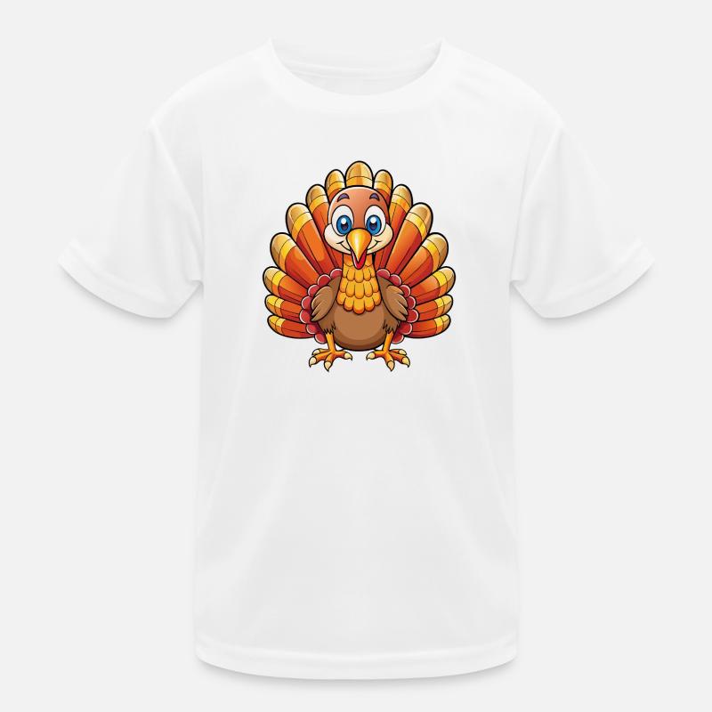 Süßer sitzender Truthahn Kinder Funktions-T-Shirt