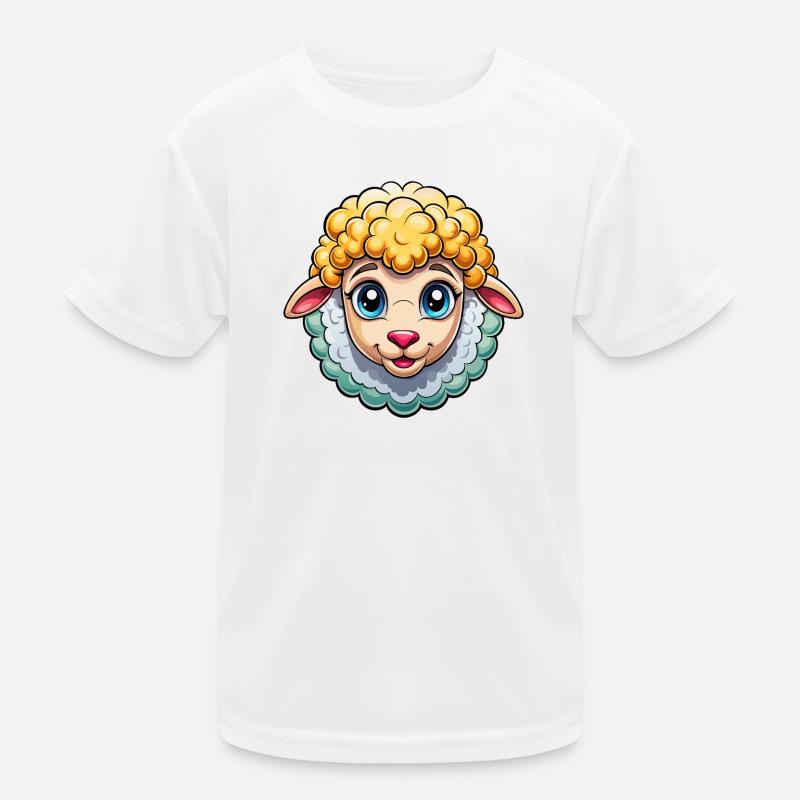 Cute sheep face Kids Functional T-Shirt