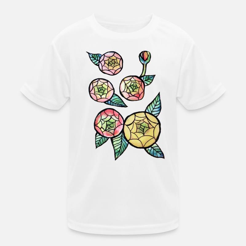 Buntglas-Bloom-Trio Kinder Funktions-T-Shirt