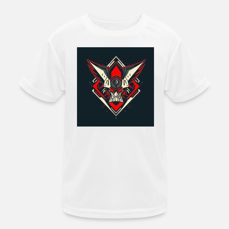 Schädel-Krieger-Emblem Kinder Funktions-T-Shirt