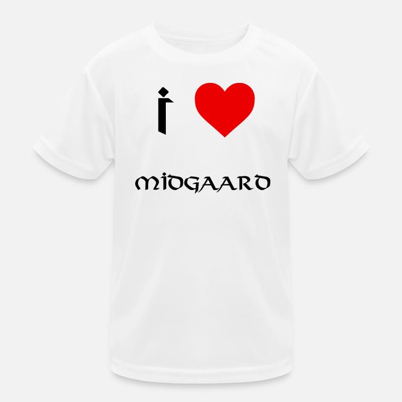 Ich liebe Midgaard Kinder Funktions-T-Shirt
