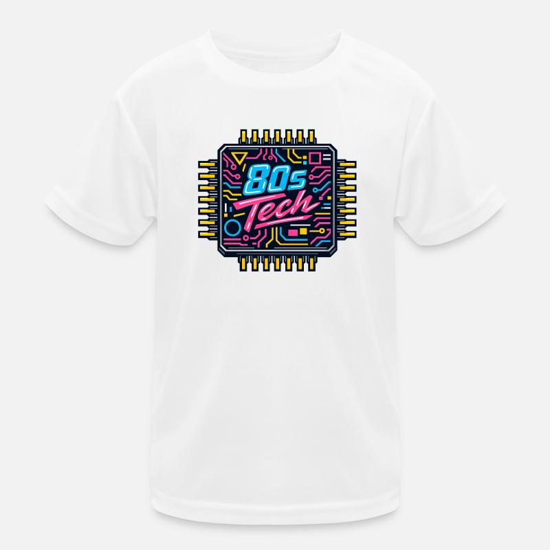 80er Tech Neon Chip Kinder Funktions-T-Shirt