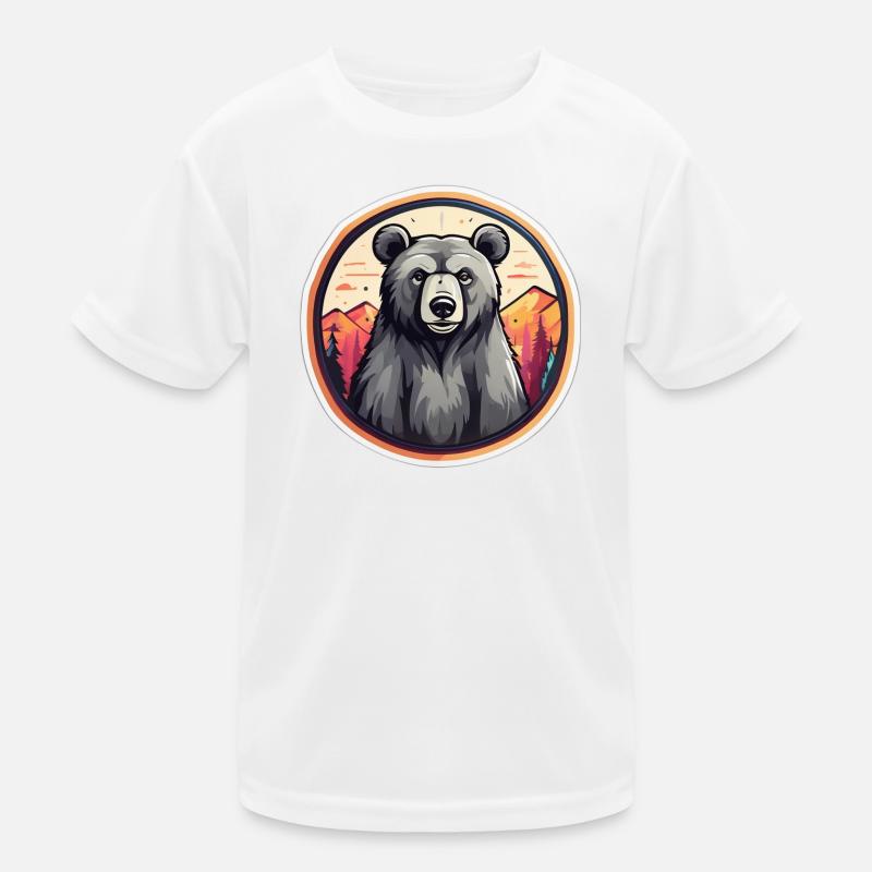 Morgendämmerungsbär Kinder Funktions-T-Shirt