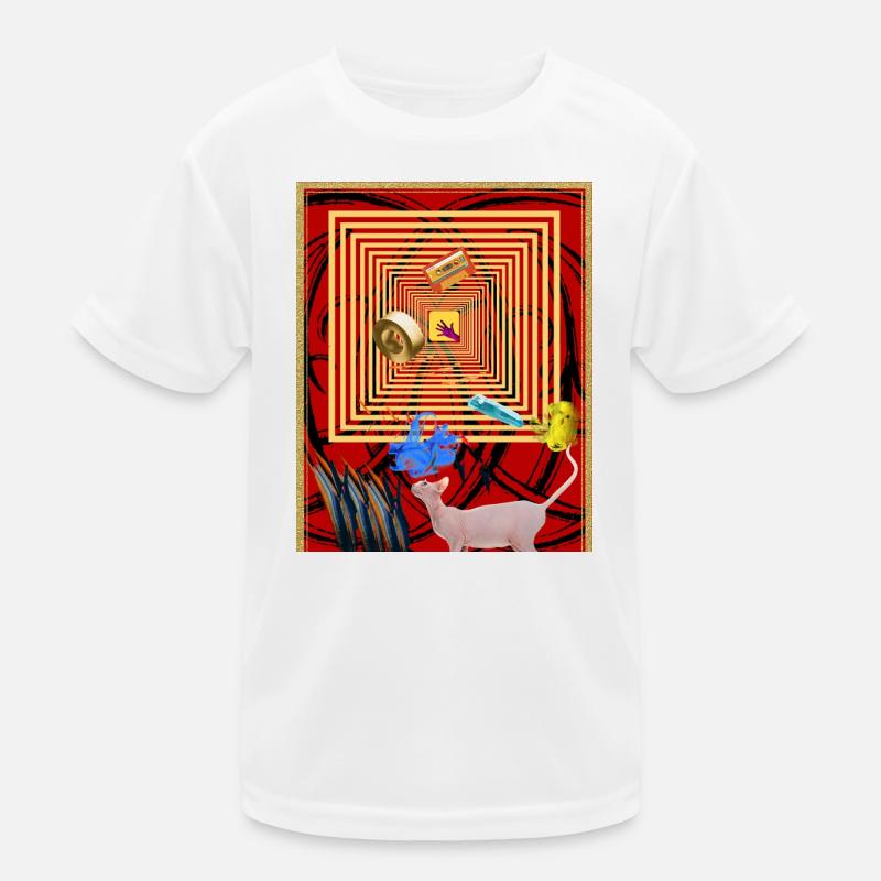 Collage géométrique rétro pour l’art mural T-shirt sport Enfant
