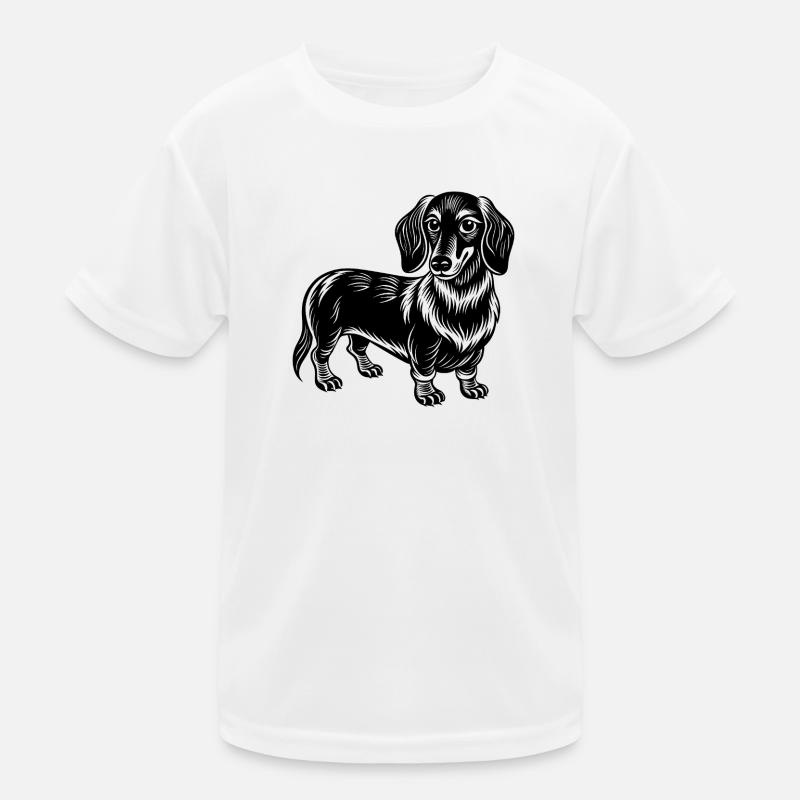 Dackelhund Kinder Funktions-T-Shirt