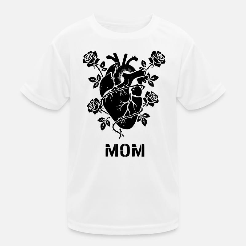 Anatomical Heart Roses Mom Kids Functional T-Shirt