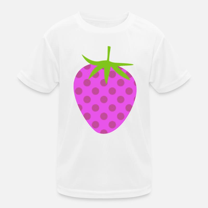 Motif de points fraise Points de fruits Points roses T-shirt sport Enfant