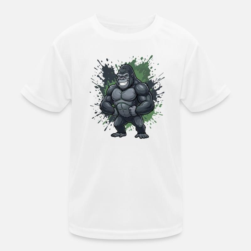 Kraftgorilla Spritzer-Style Kinder Funktions-T-Shirt