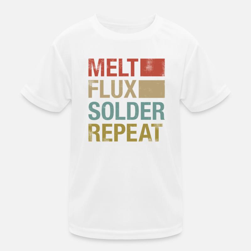 Soldering PCB Melt Flux Solder Electronics Hobby Retro Kids Functional T-Shirt