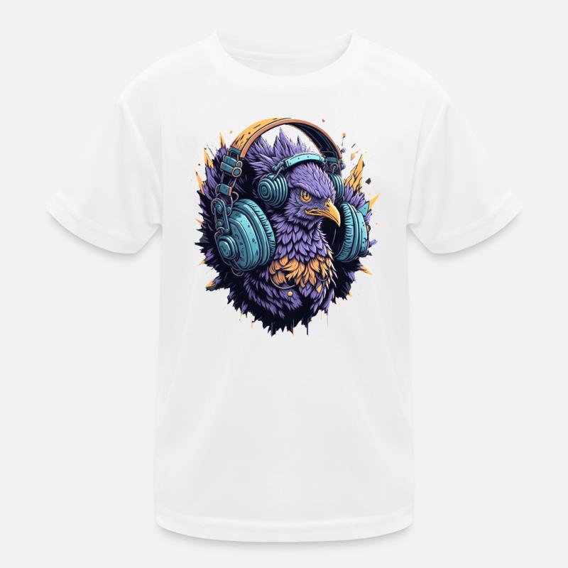 DJ mit Kopfhörer Kinder Funktions-T-Shirt
