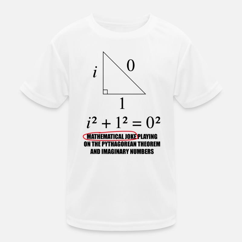 Funny math motif with Pythagoras joke Kids Functional T-Shirt