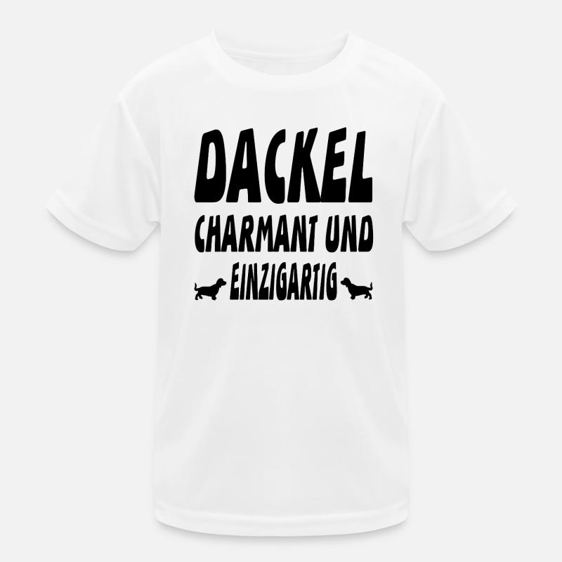 Dackel Kinder Funktions-T-Shirt