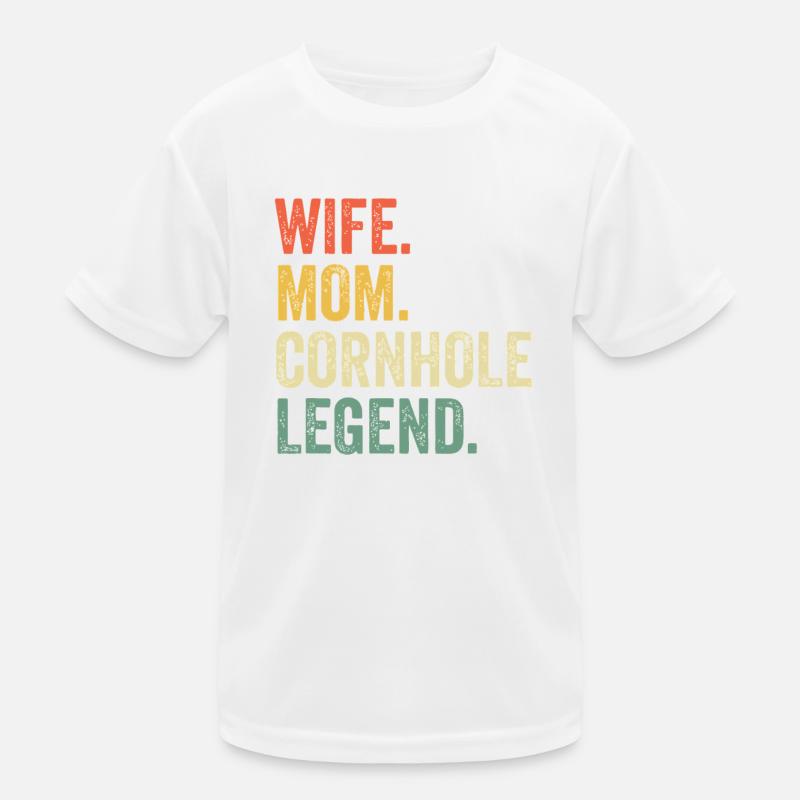 Ehefrau-Mama Cornhole-Legende Kinder Funktions-T-Shirt