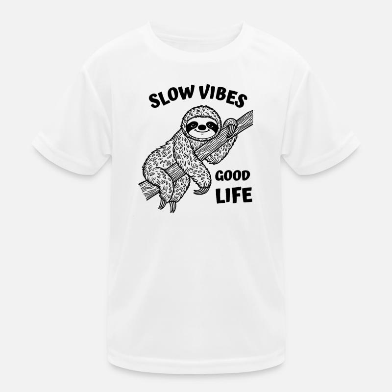 Faultier, der auf einem Ast ruht Kinder Funktions-T-Shirt