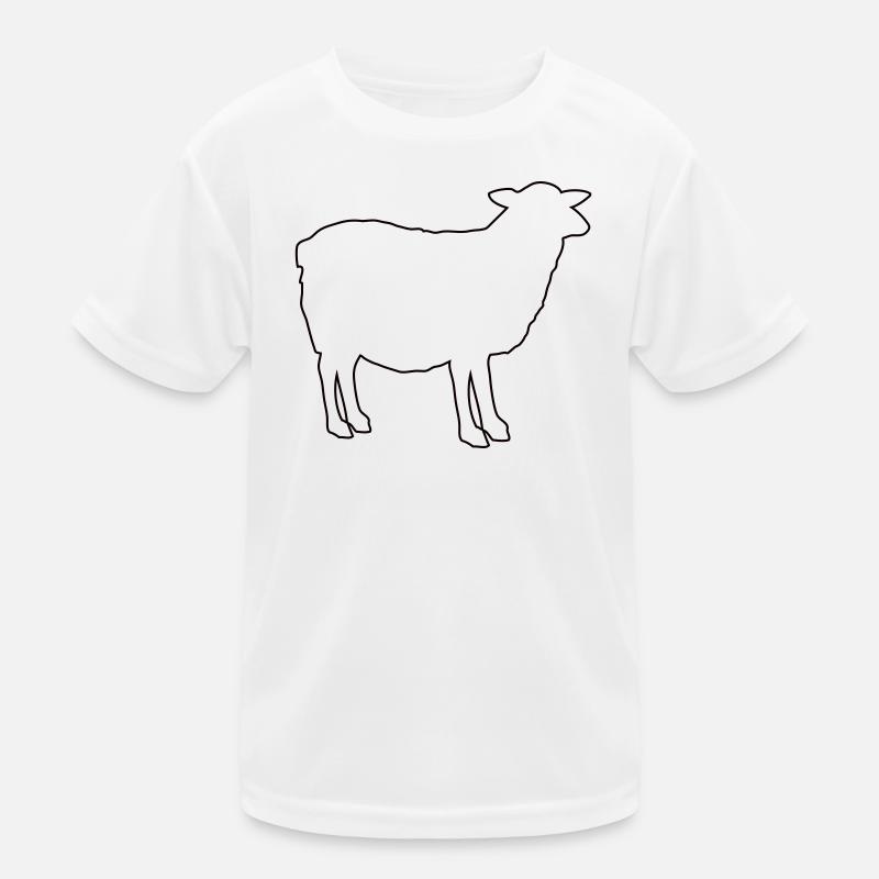 Conception des contours de silhouette mouton T-shirt sport Enfant