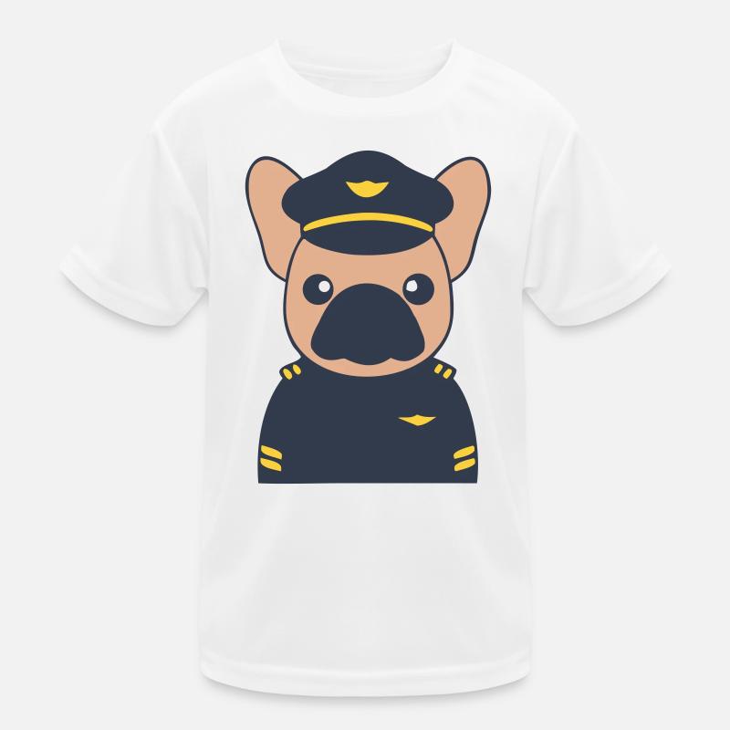 Uniforme de commandant pilote français T-shirt sport Enfant