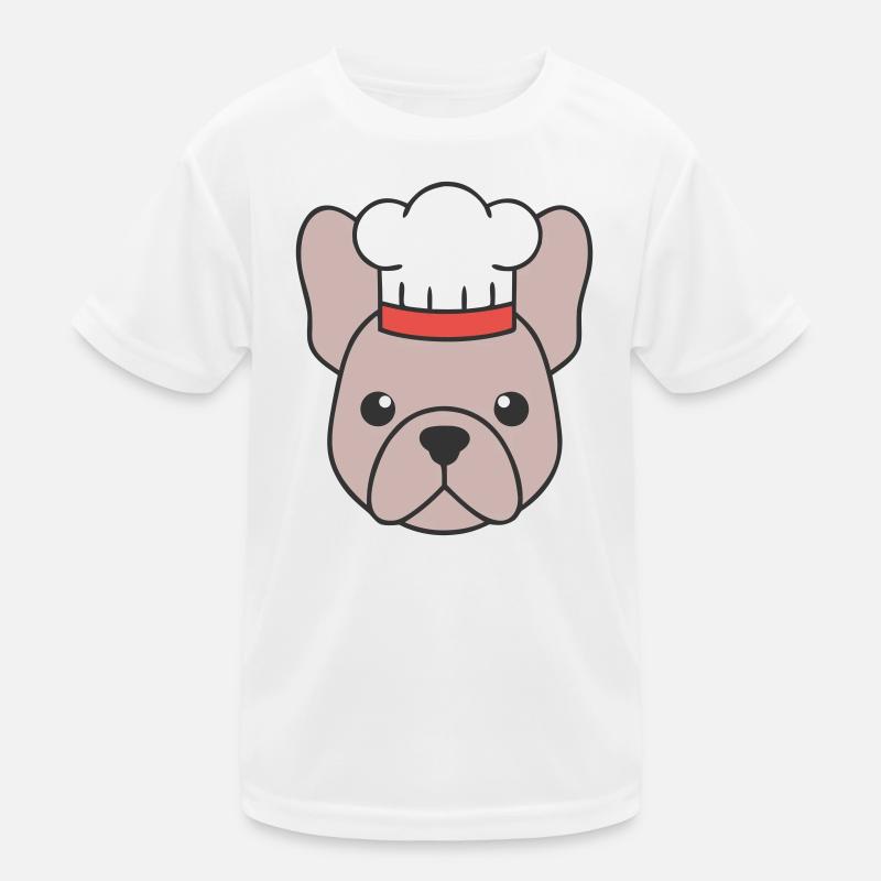 Frenchie Chef Hat Head Logo Kids Functional T-Shirt