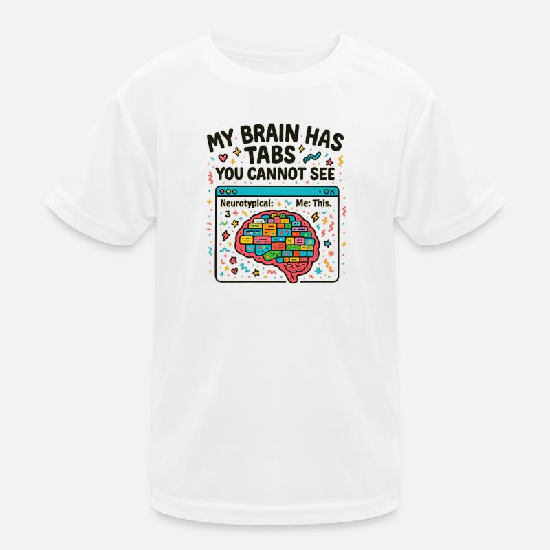 Cerveau coloré avec des onglets cachés T-shirt sport Enfant