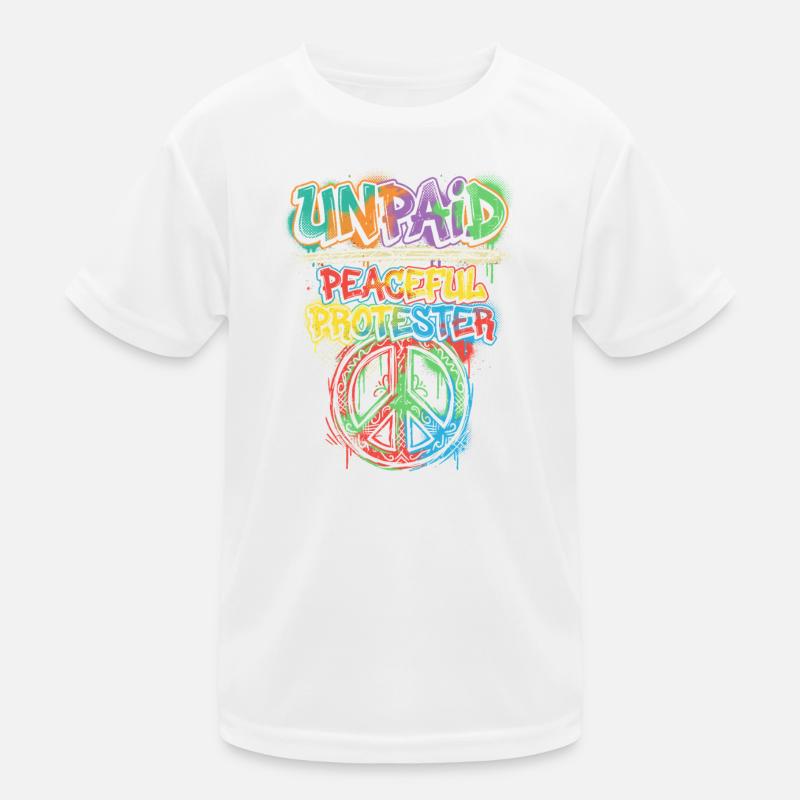 Graffiti Friedlicher Demonstrant Kinder Funktions-T-Shirt