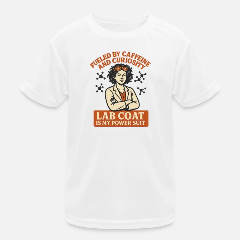 Laborkittel Power-Suit Kaffee Kinder Funktions-T-Shirt