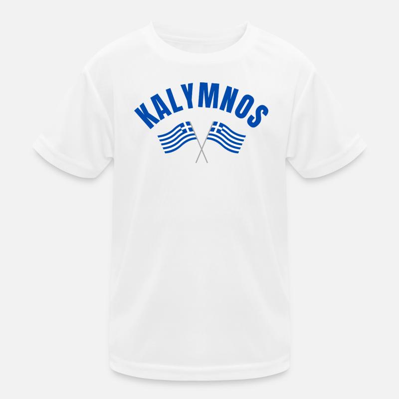 Drapeaux grecs de Kalymnos T-shirt sport Enfant