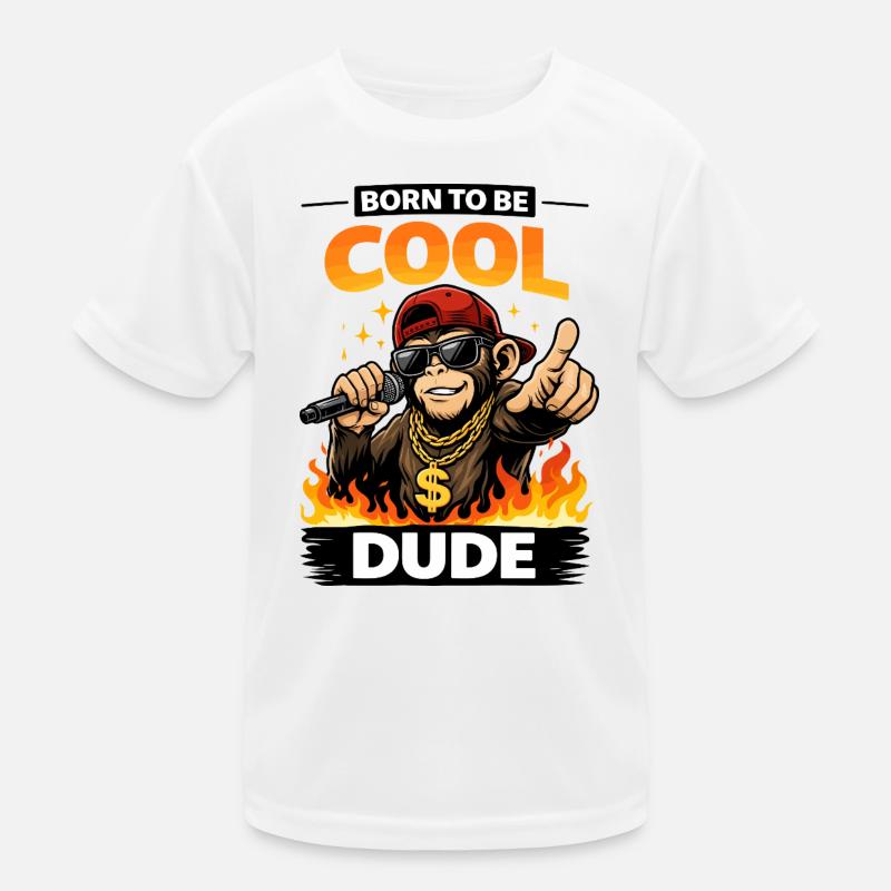 Geboren, um cooler Dude-Affe zu sein Kinder Funktions-T-Shirt