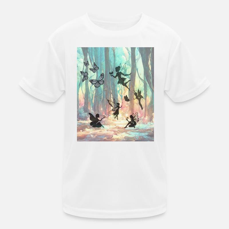 Regenbogenfeenwald Kinder Funktions-T-Shirt