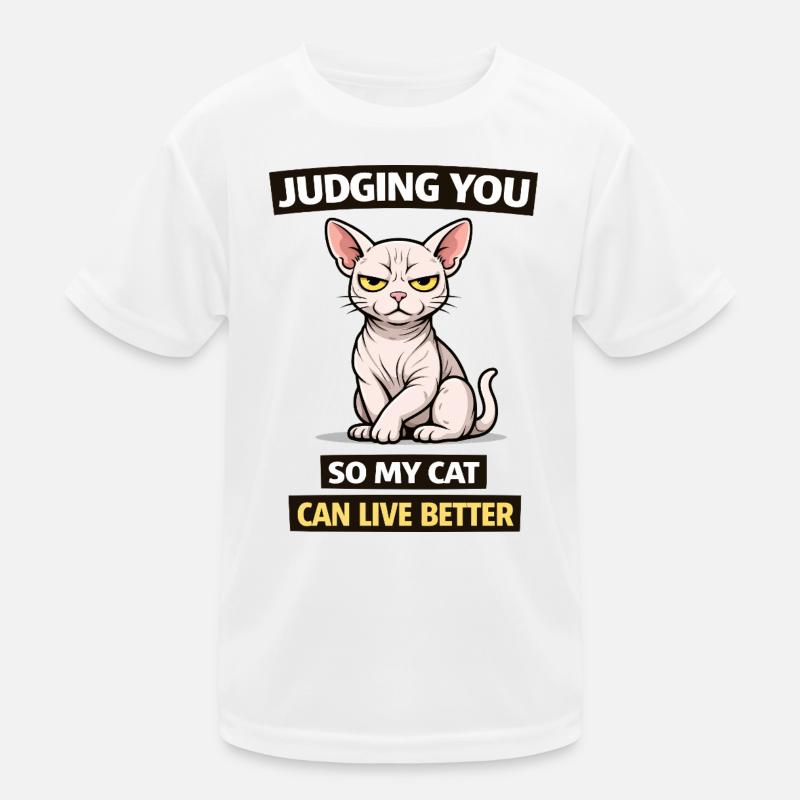 Dich beurteilen, Katze: Leb besser Kinder Funktions-T-Shirt