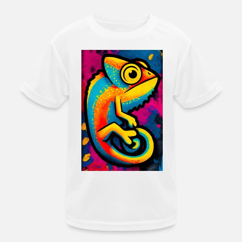 Chamäleon Kinder Funktions-T-Shirt