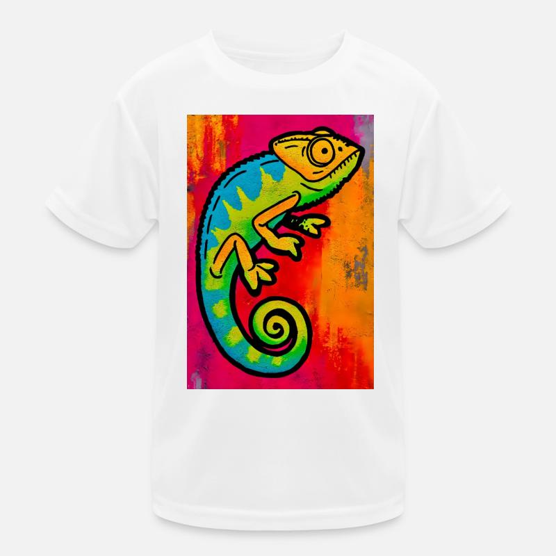 Chamäleon Kinder Funktions-T-Shirt