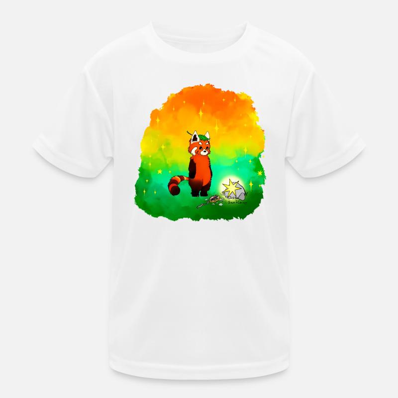 Stern-Sucher Rote Panda Kinder Funktions-T-Shirt